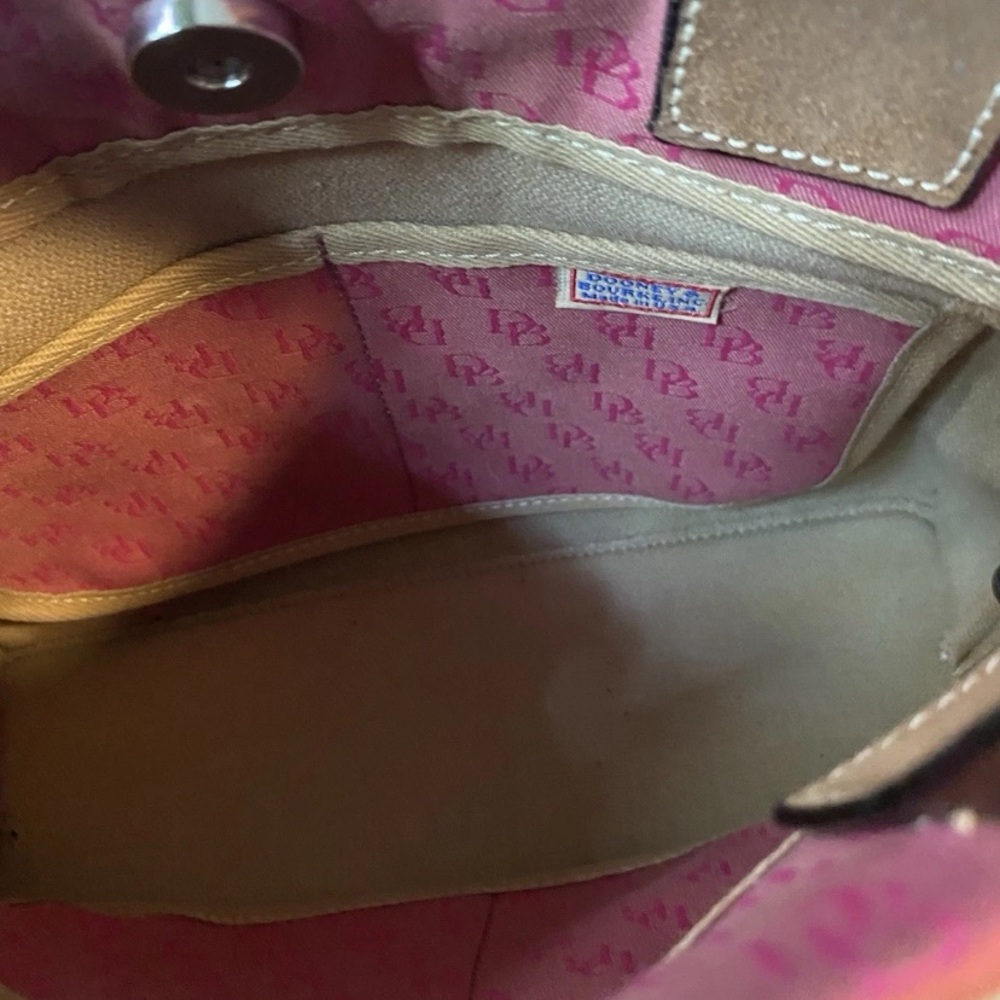 Dooney & Bourke Pink Tote with Brown Accents - Picture 5 of 8